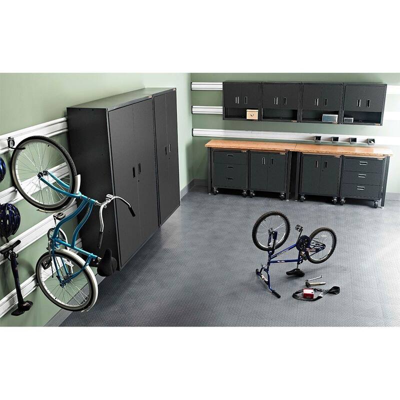 Steel 1-Shelf Wall Mounted Garage Cabinet W49942
