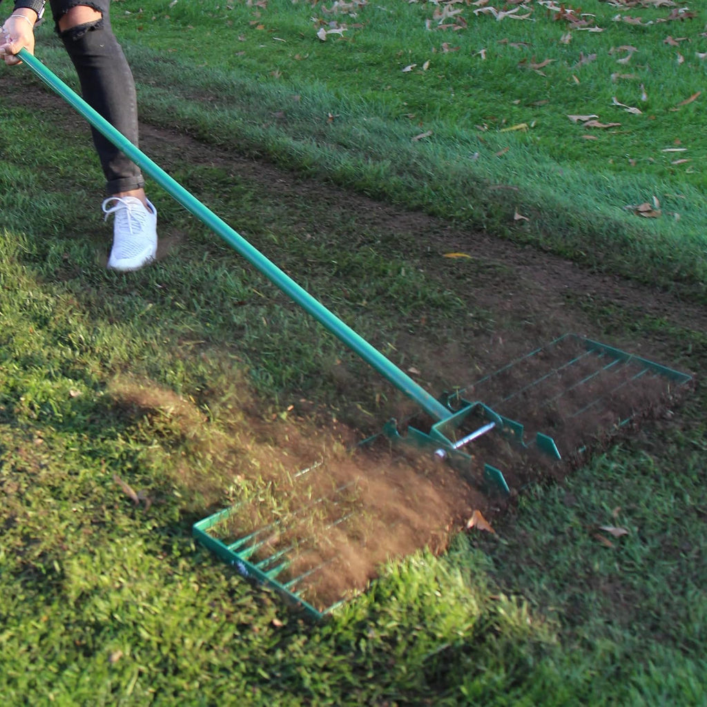36 Inch Wide 72 Inch Handle Powder Coated Lawn Leveler Rake P968
