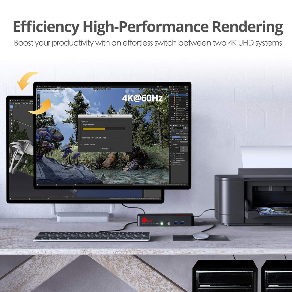 4K DisplayPort 2 Port KVM Switch with Audio and Microphone Q339