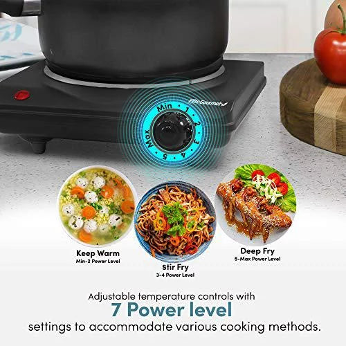 Electric Hot Burner, Single, Black I520797