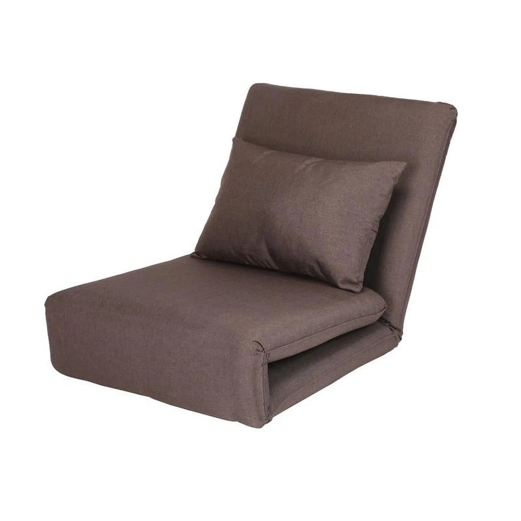Brown Linen Floor Chair Z19624