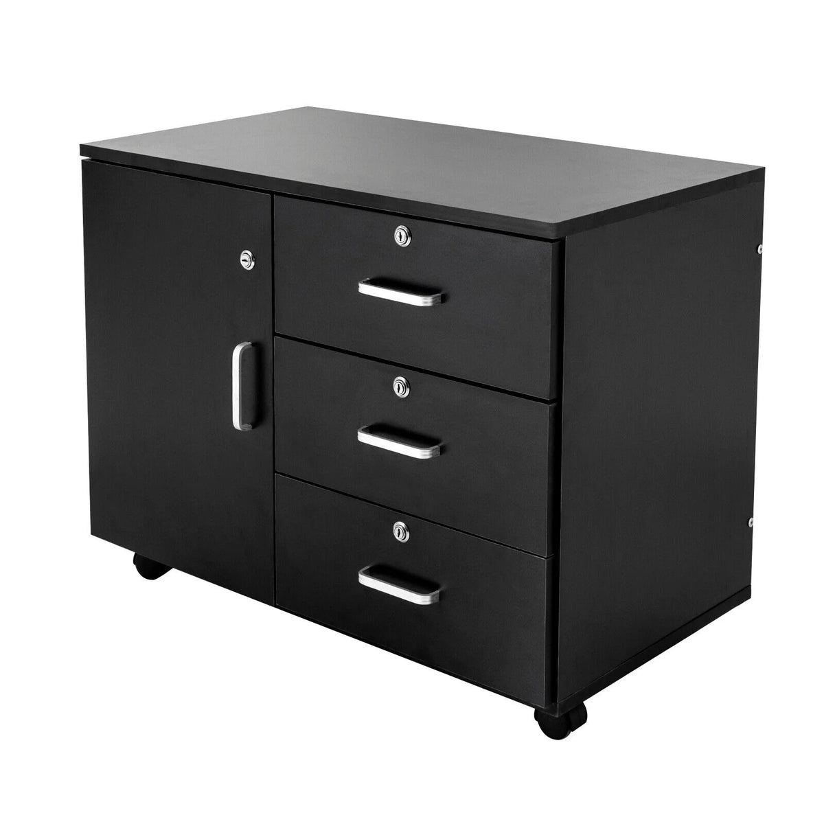 Mobile File Cabinet 3 Drawers with Wheels Z6391