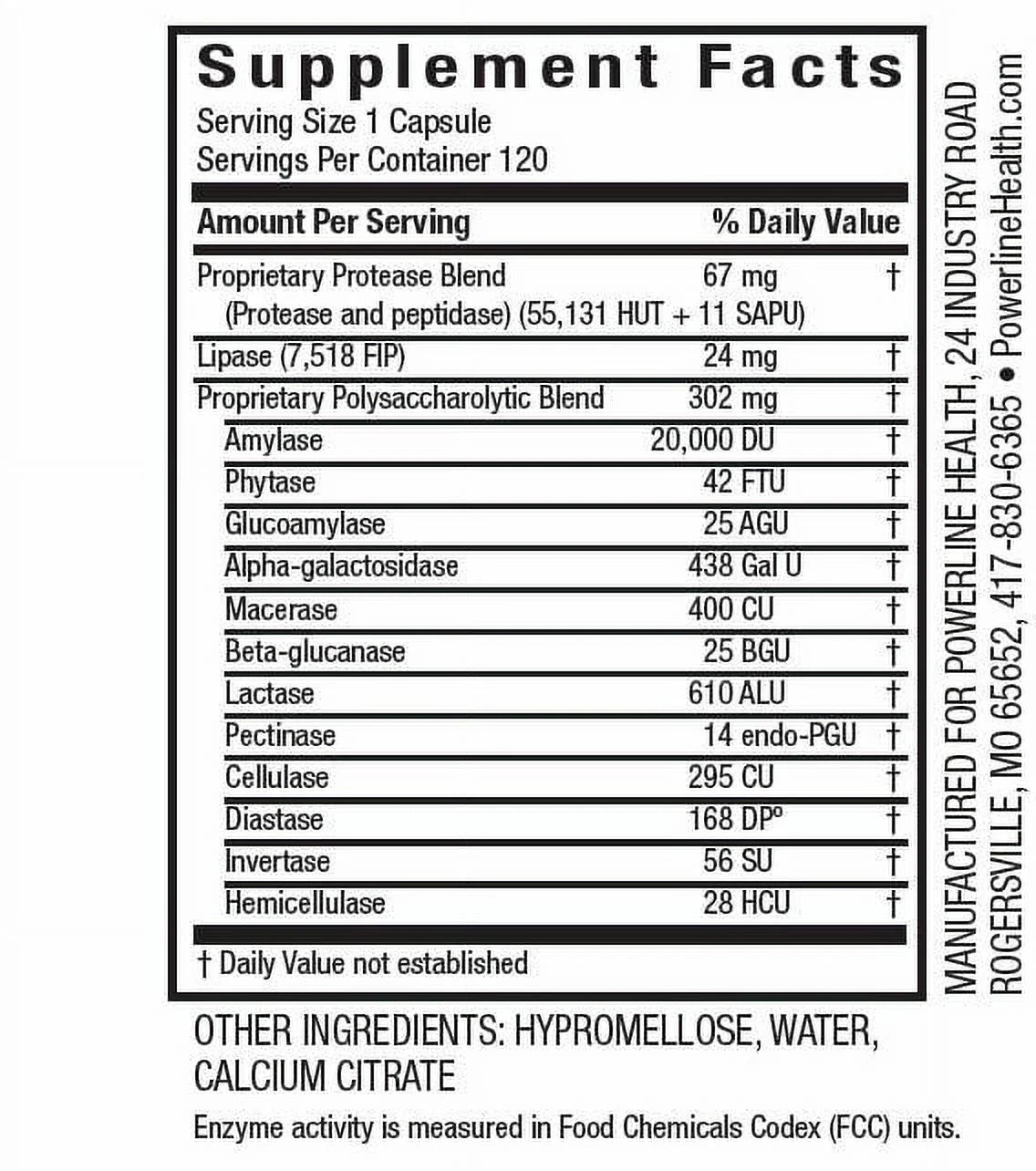 Enzyme Supplement 60 Ct K691193