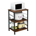 3-Tier Rolling Kitchen Cart with Metal Frame D119293