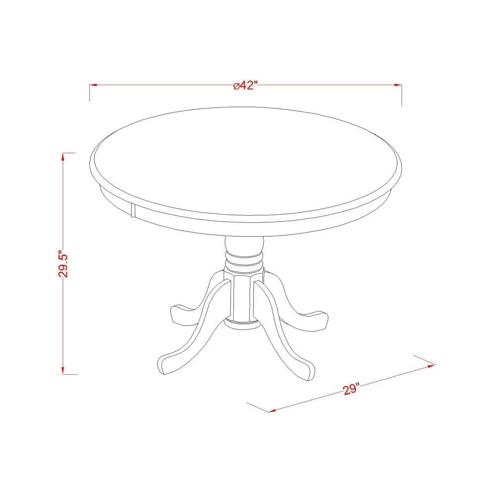 Black Wood Pedestal Dining Table A877222