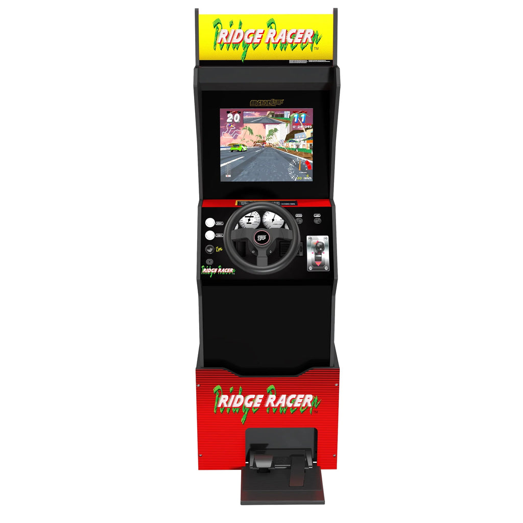 5 Games in 1 Arcade with Rumble Steering Wheel and Lit Marquee Q622906