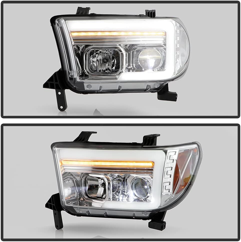 Chrome LED Projector Headlights M802