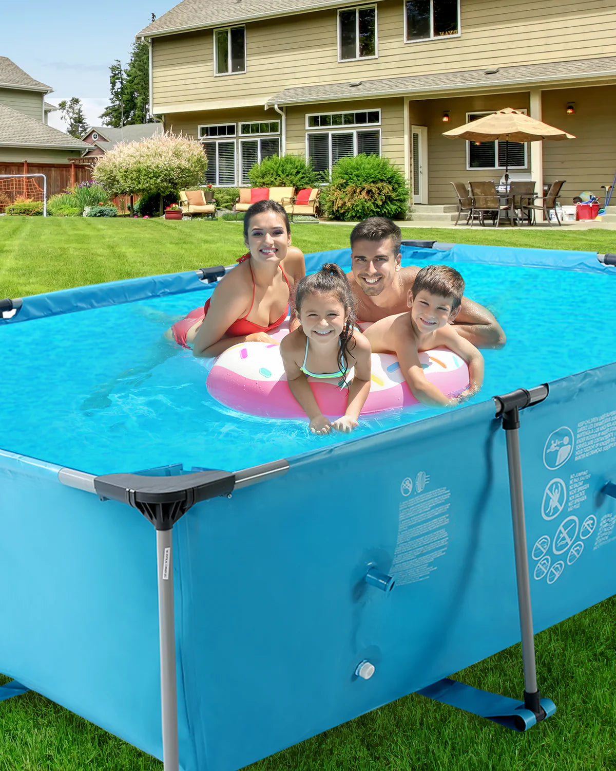 10 ft Above Ground Rectangular Frame Swimming Pool M4699