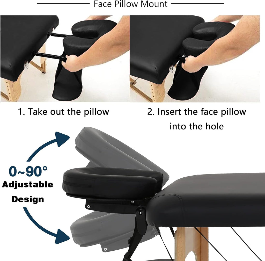 Portable 84 Inch 2 Folding Lightweight Massage Table with Carry Case R7590