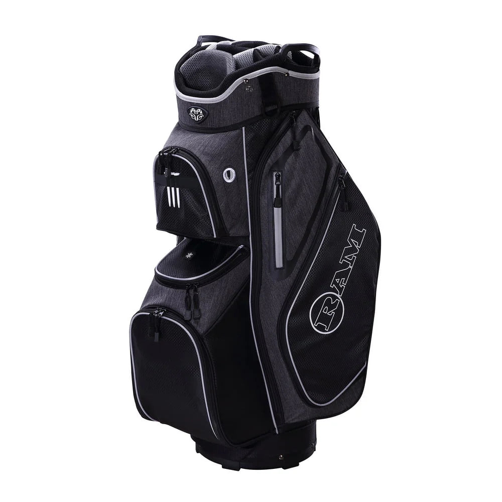 Golf Cart Bag with 14 Way Dividers Black Red T995