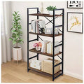 4-Shelf Wood and Metal Bookcase C188