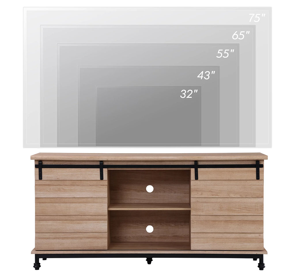 Rustic Oak Finish TV Stand V115397