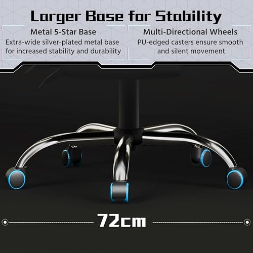 Black Gray Ergonomic Gaming Chair with Massage Lumbar Support and Footrest P1151