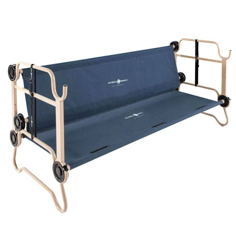 Navy Blue 2 Pack Double Cot with Organizers V432