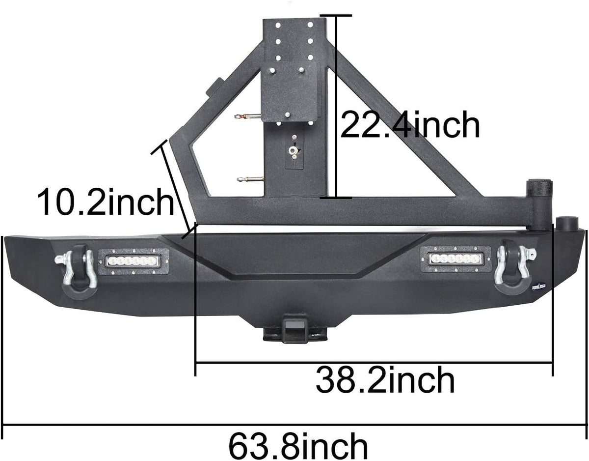 Rear Bumper with Tire Carrier & LED Lights U817101