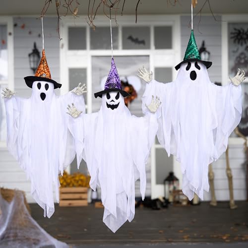 3 Pack 24.8" Halloween Hanging Ghost Decorations K454402