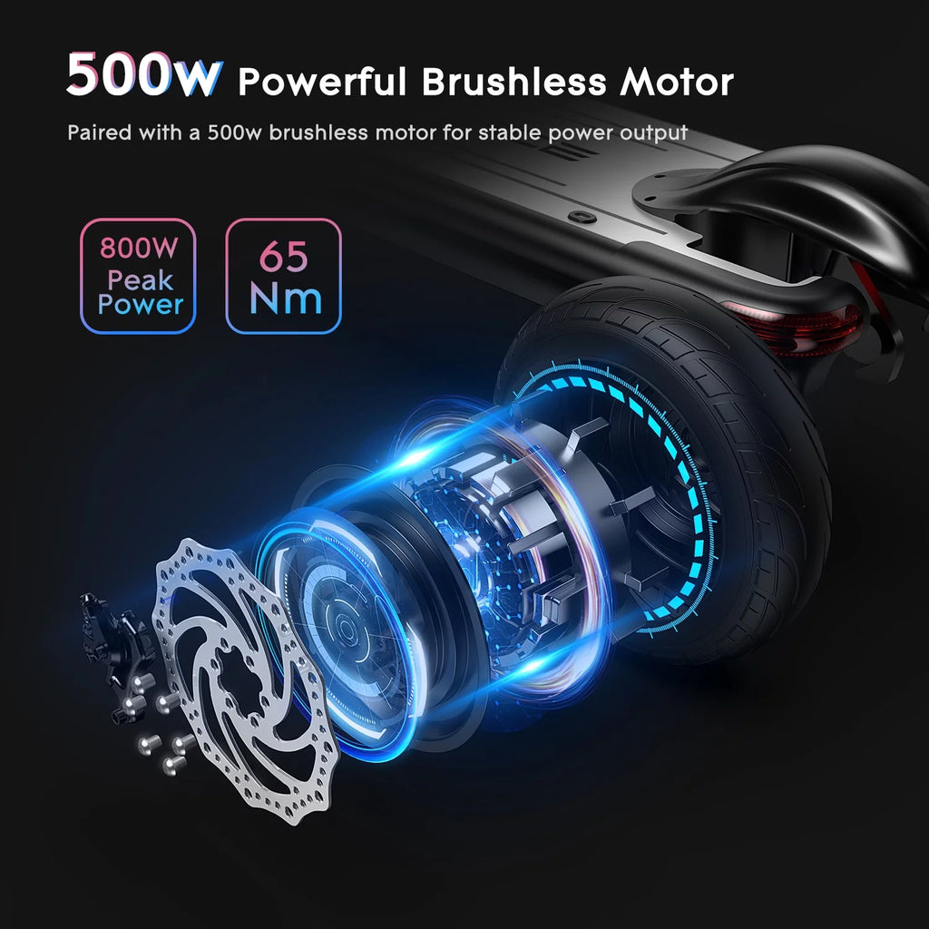 500W Foldable Electric Scooter with 10 Fat Tires W784510