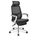 Black Ergonomic High Back Mesh Office Chair with Headrest & Footrest Y412936