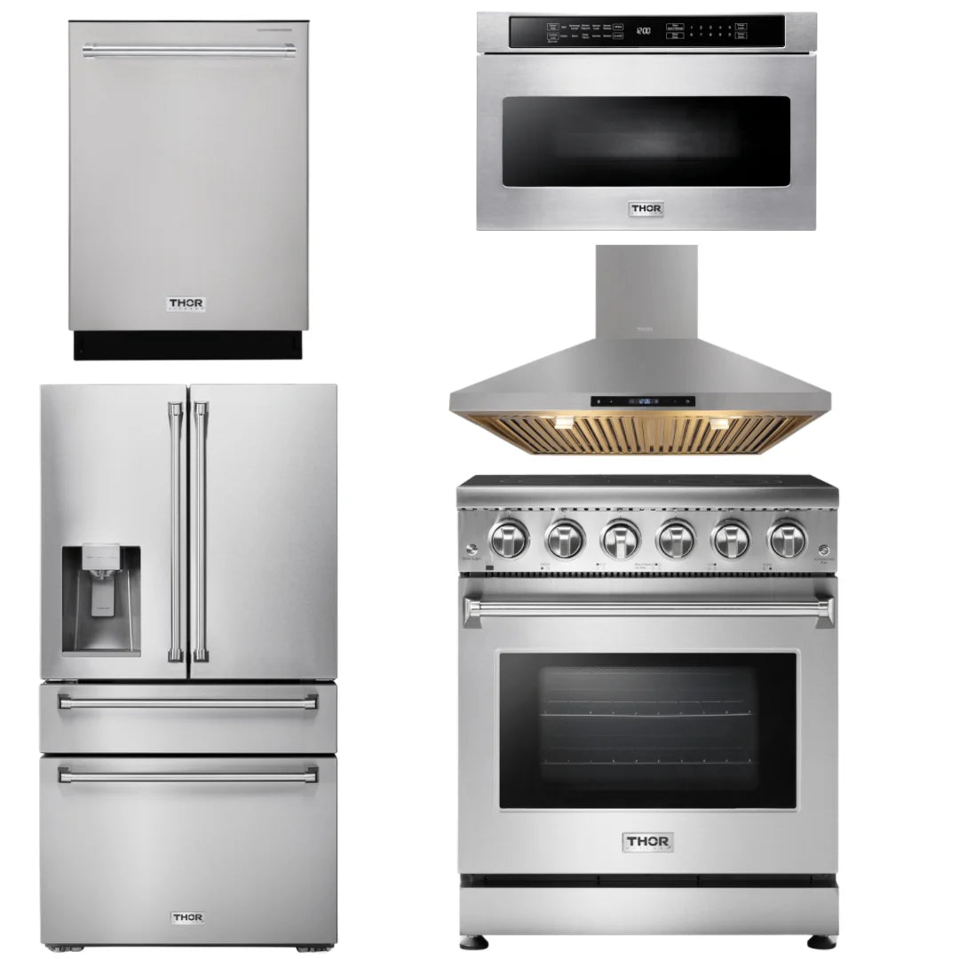 30 inch Electric Range, Range Hood, Microwave, Refrigerator, Dishwasher A487514
