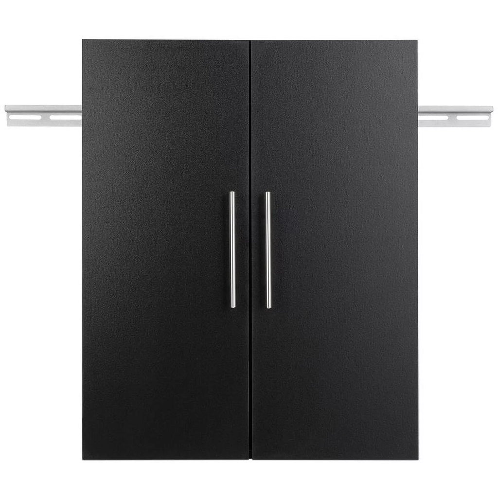 24" Black Wooden Storage Cabinet L408