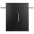 24" Black Wooden Storage Cabinet L408