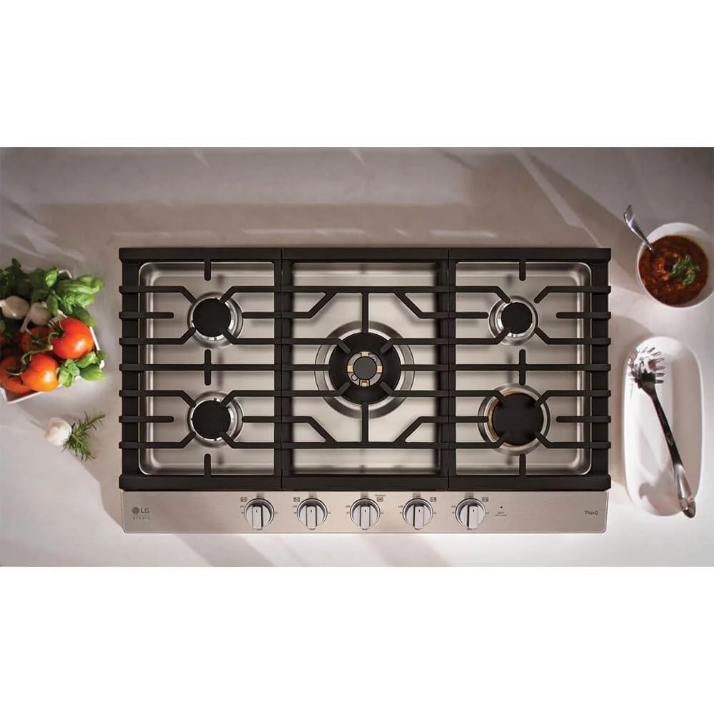 36 inch Stainless 5-Burner Built-In Gas Cooktop Y5145