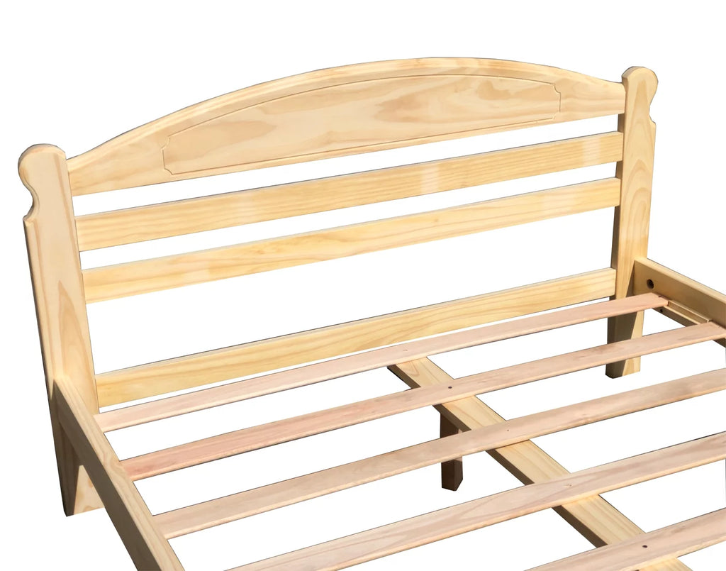 Full Size Solid Pine Wood Bed with Slats E8305