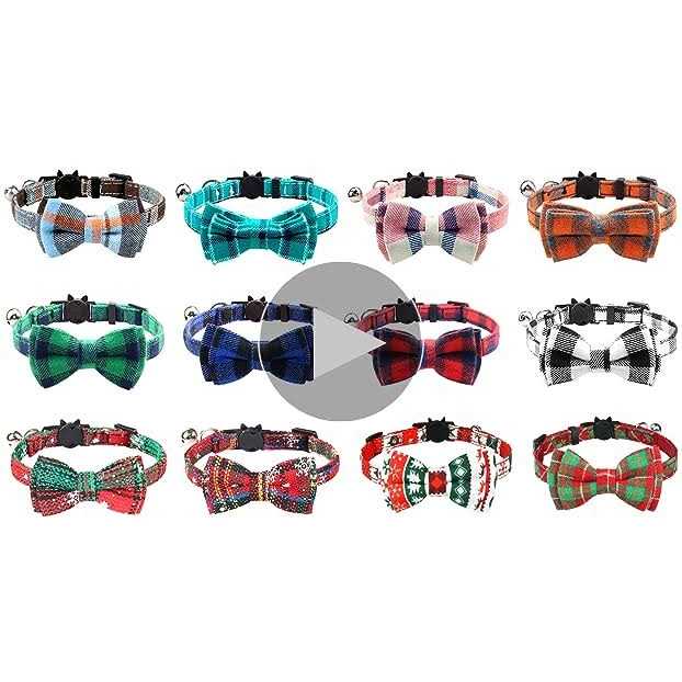 Breakaway Cat Collar with Bow Tie and Bell A1980