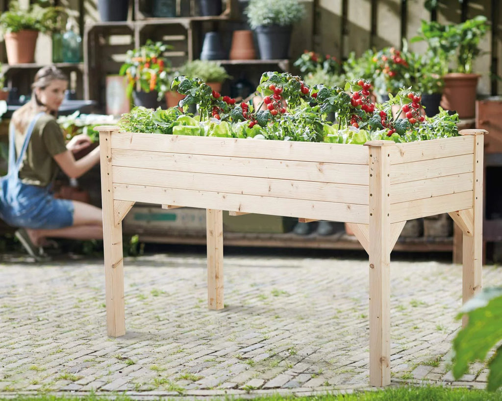 48x24x30in Elevated Wood Planter Garden Bed W65257