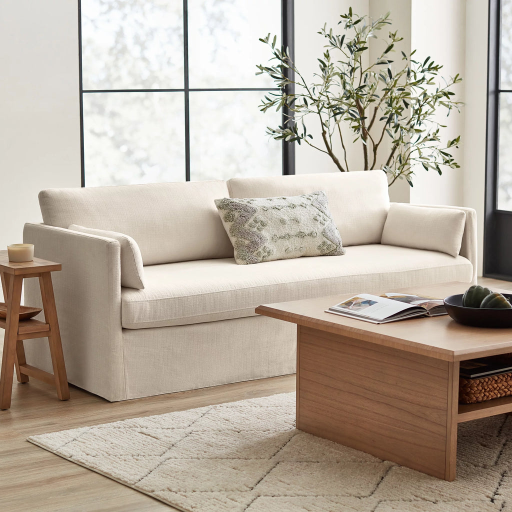 Cream Slipcover Sofa N440101