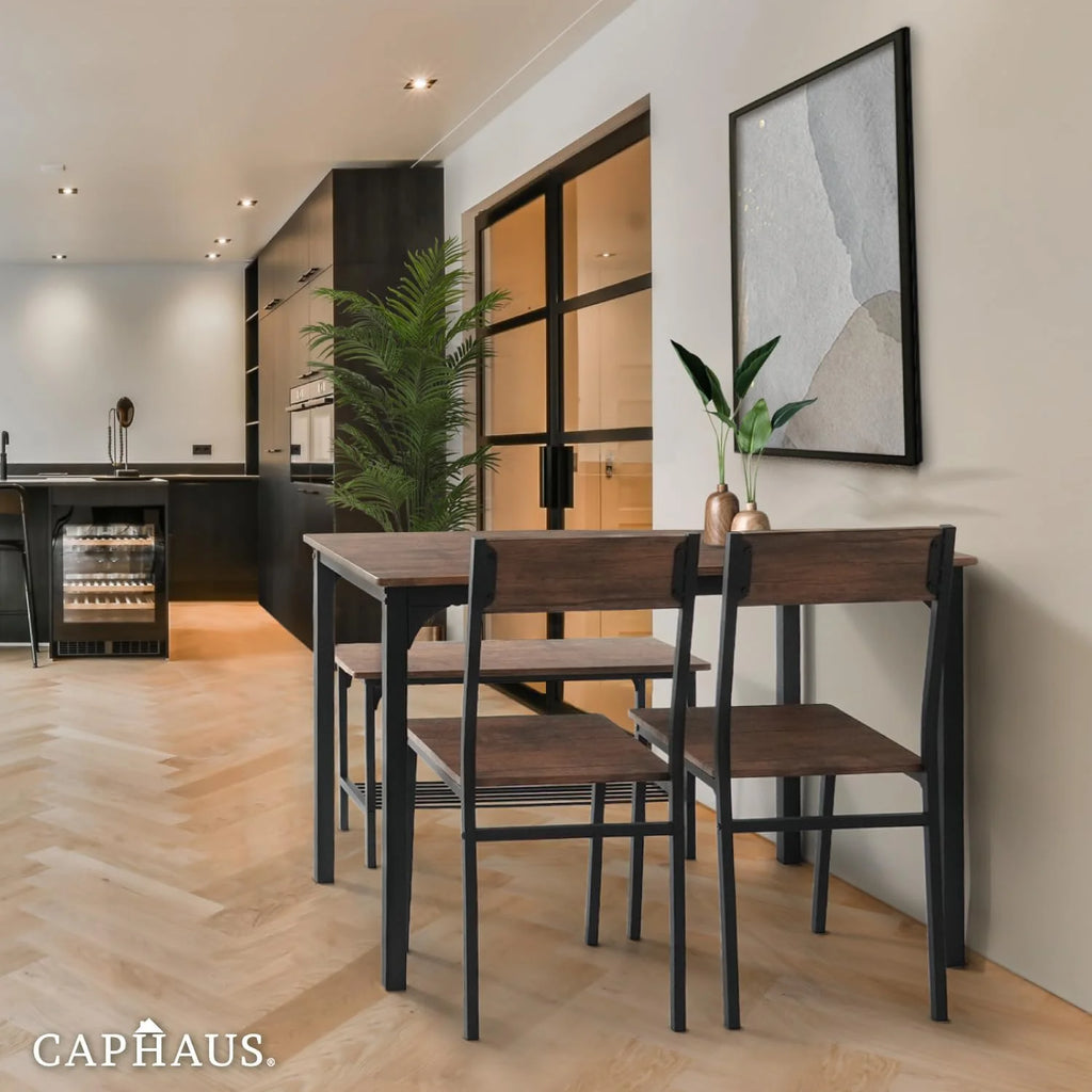 4 Pieces Dining Table Set with Bench and Chairs Y268494