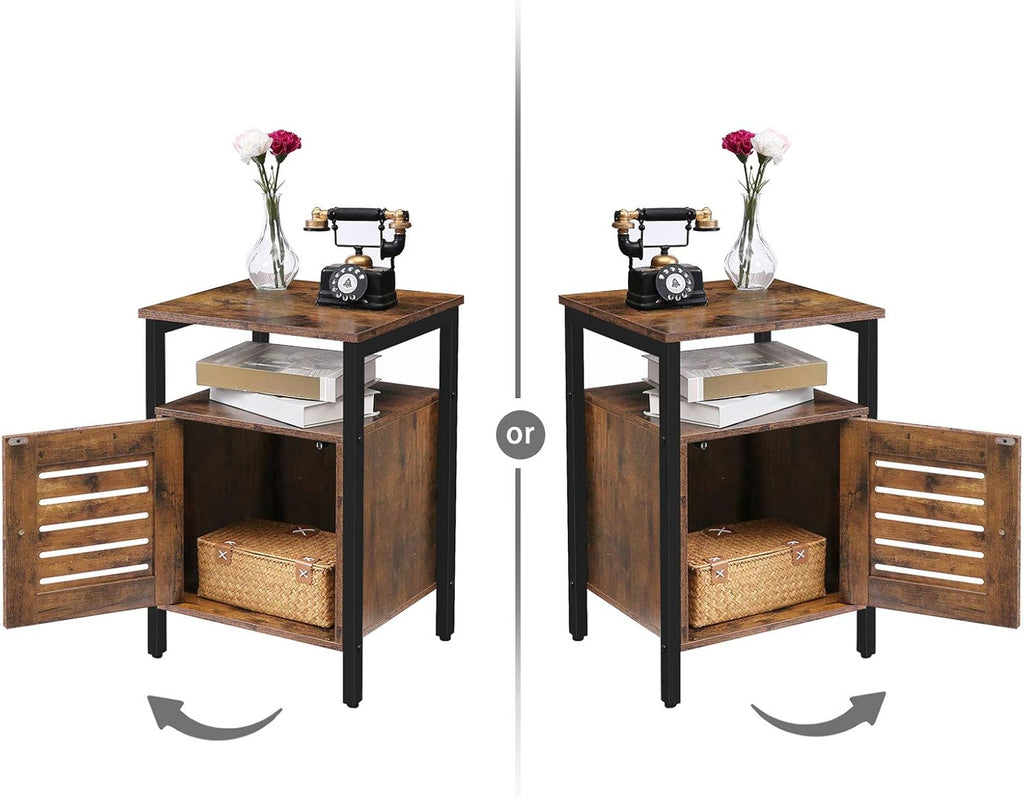 Set of 2 Wood Nightstand with Storage A815985