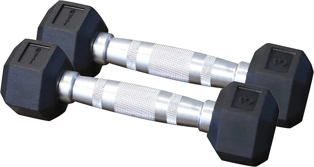 Rubber Coated Hexagon Dumbbells Pairs H532550