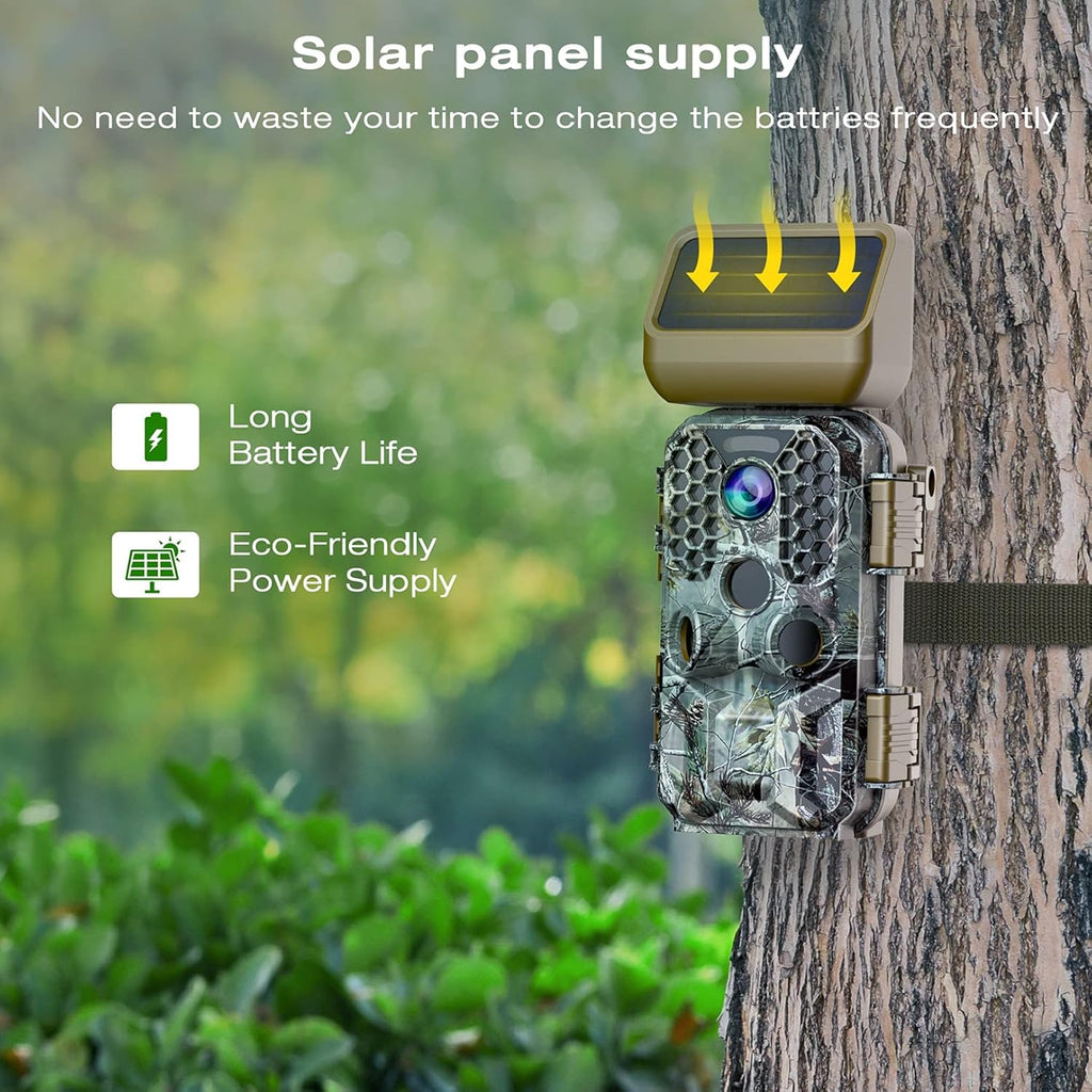 Solar Powered 4K 30MP Trail Camera with Night Vision K79589