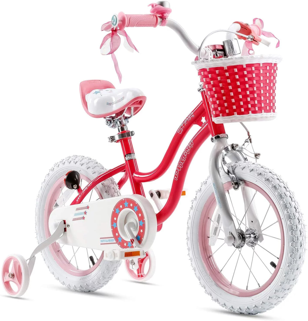 16 In. Blue Kids Bike with Basket Training Wheels Kickstand E365380