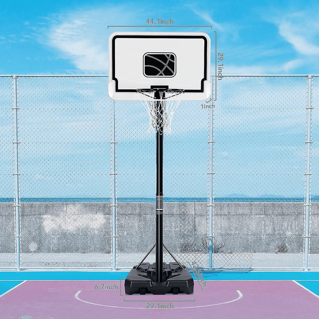 Portable Adjustable Height Basketball Hoop with Backboard S7647