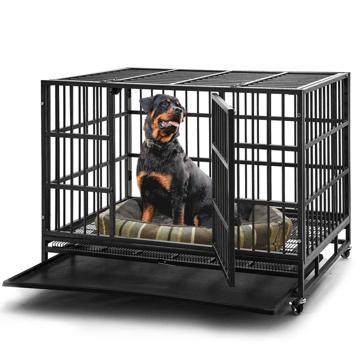 48 inch Heavy Duty Steel Dog Crate F77044