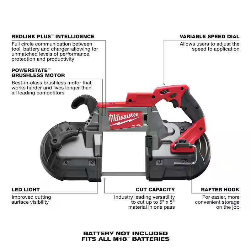 18V Lithium-Ion Brushless Cordless Reciprocating Saw & Bandsaw T983