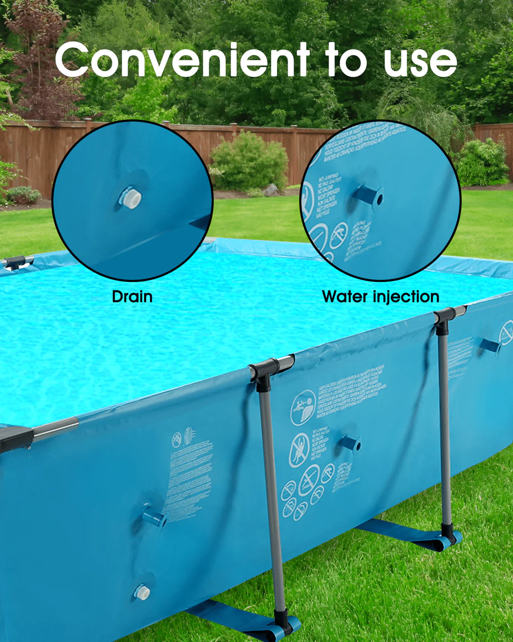 10 ft Above Ground Rectangular Frame Swimming Pool M4699