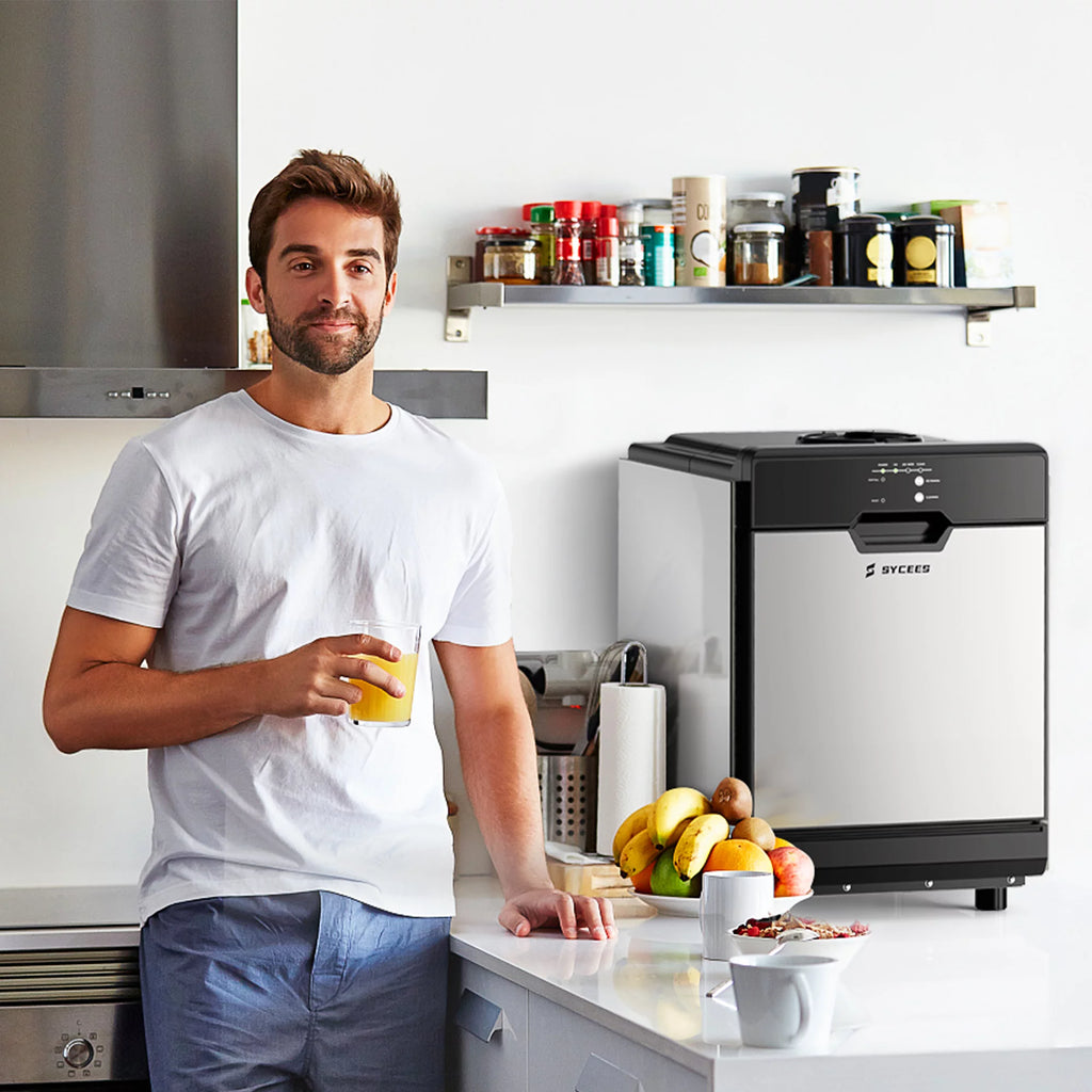 Nugget Ice Maker Countertop, 55lbs/24h, Self-Cleaning Pellet Ice Machine S7240