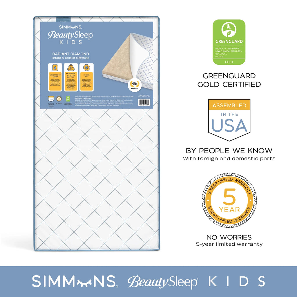 Waterproof Extra Firm Crib and Toddler Mattress O556971
