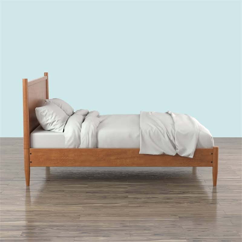 Oak Wood Panel California King Bed K945