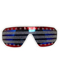 Silver and Red Stars and Stripes Sunglasses I69653