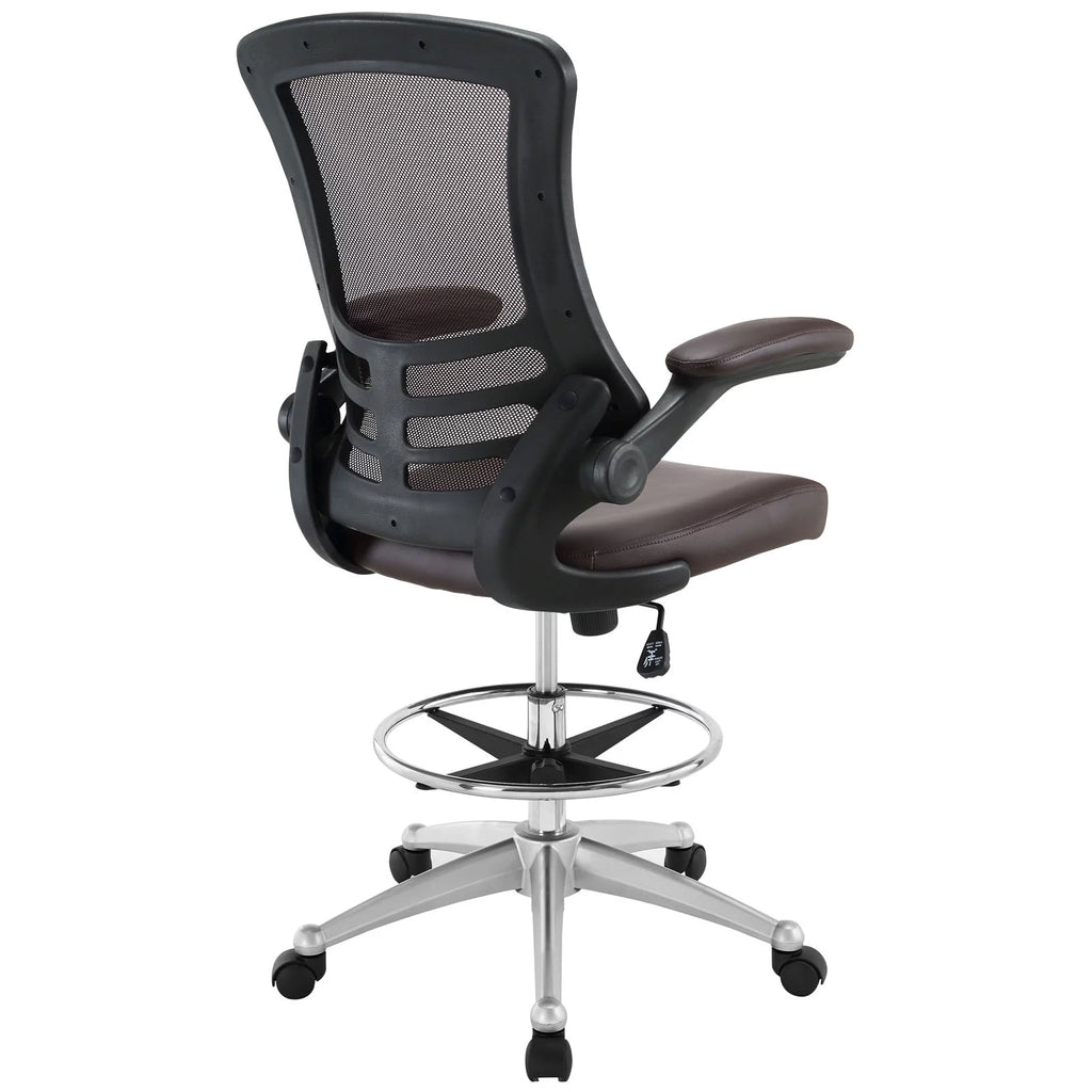 Brown Vinyl Drafting Chair Y585231