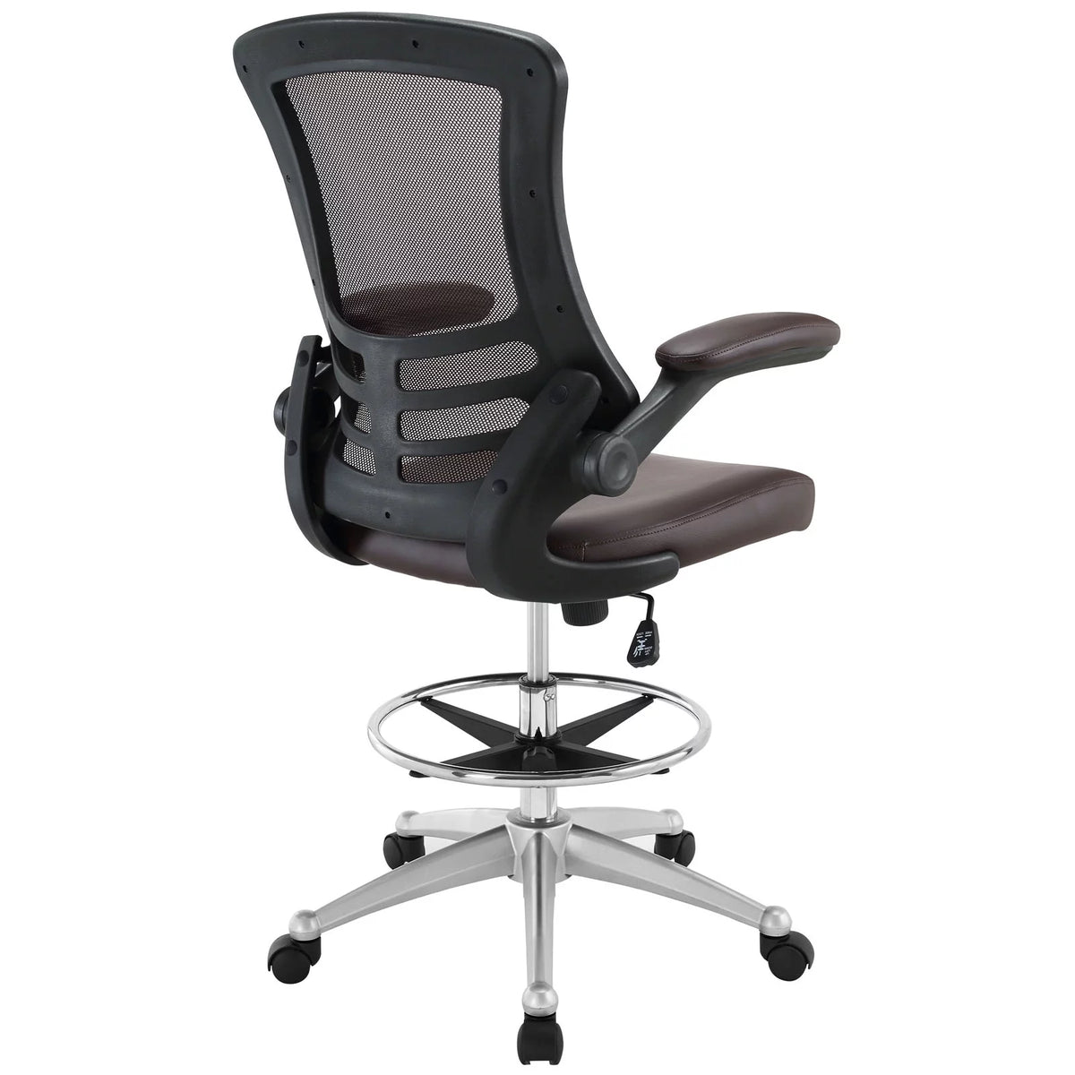 Brown Vinyl Drafting Chair Y585231