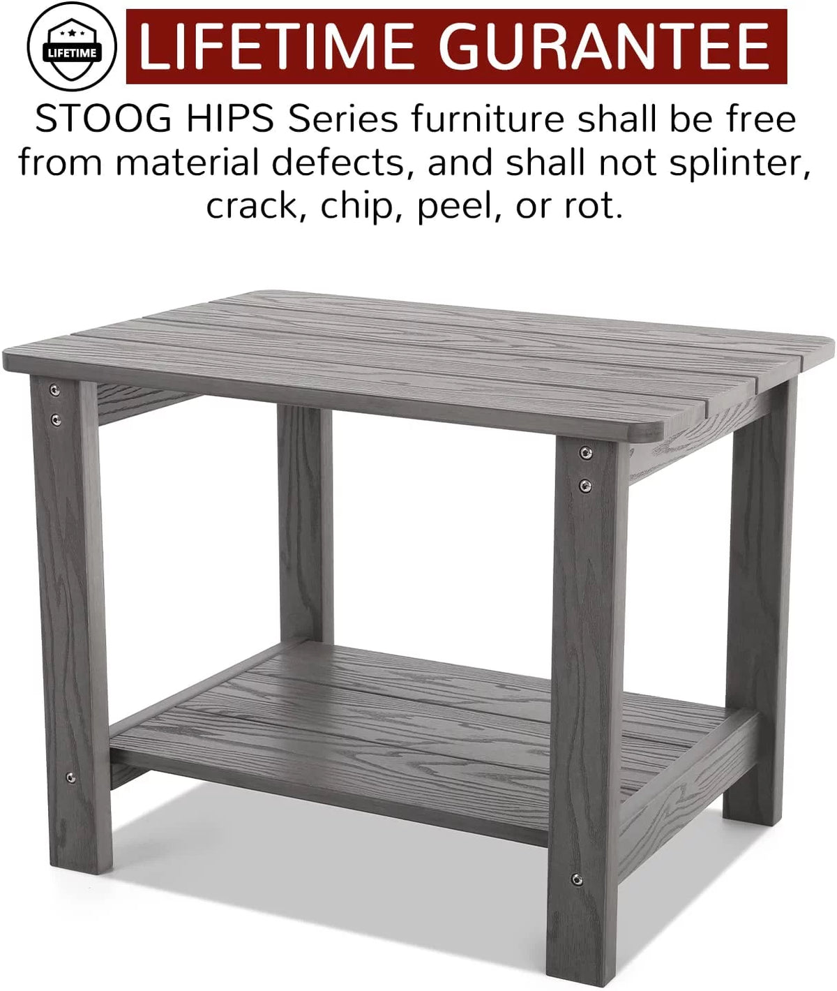 Rectangle 2-Tier Outdoor Side Table X561266