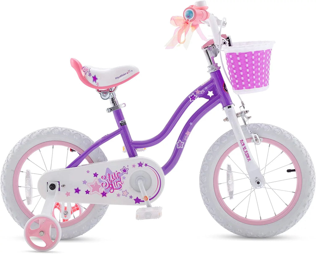 16 In. Blue Kids Bike with Basket Training Wheels Kickstand E365380