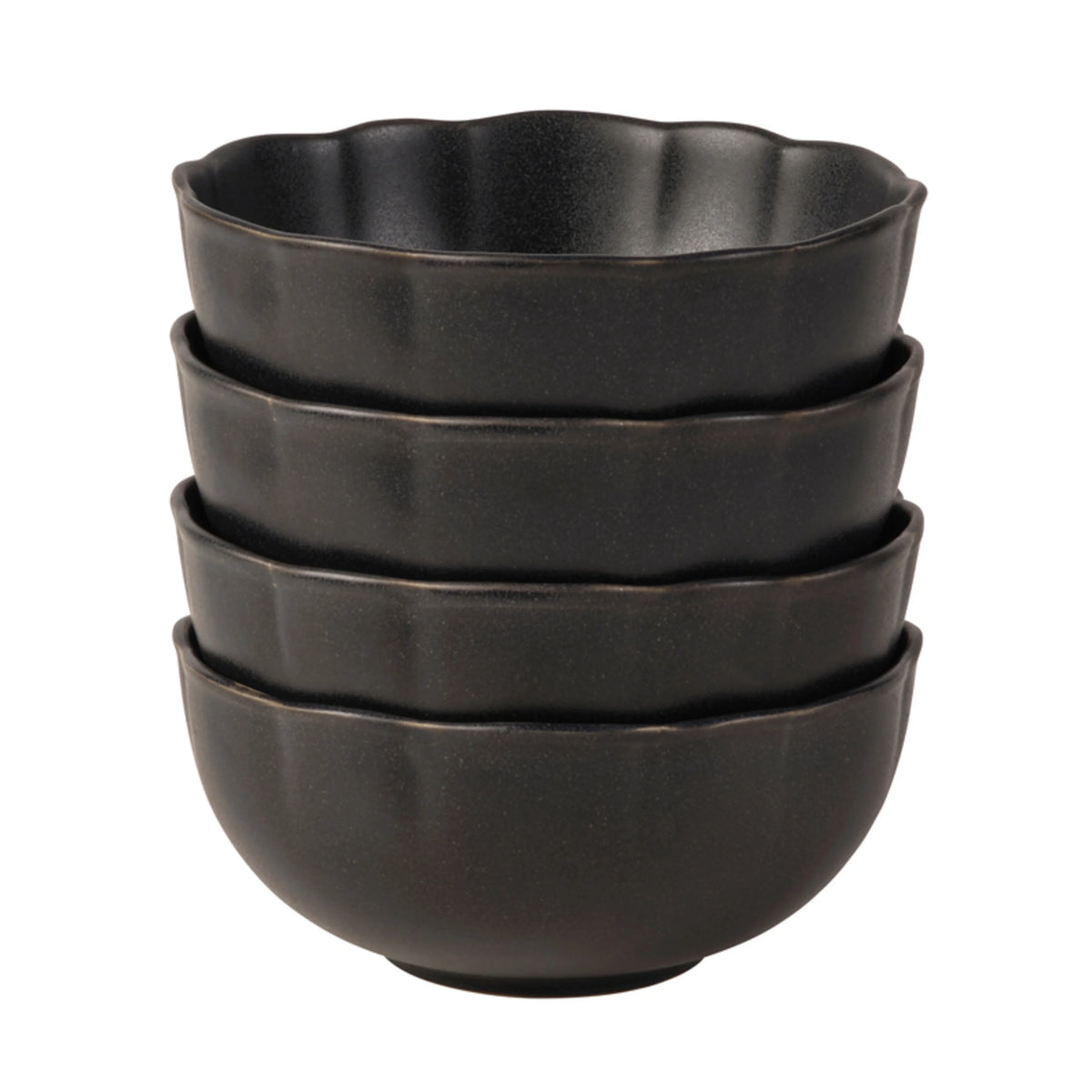 Black 12 Piece Stoneware Dinnerware Set M603