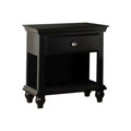 Black 1-Drawer Nightstand with Shelf A832