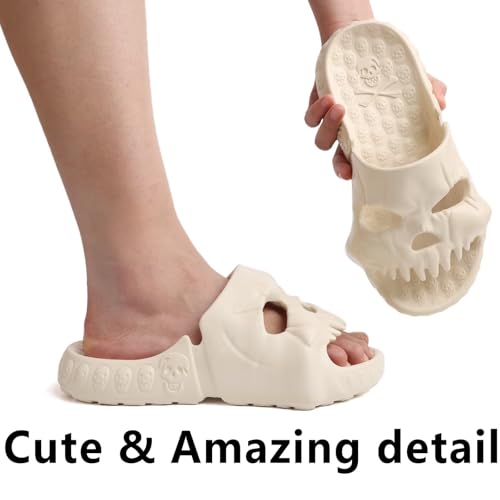 Skull Slides Sandals Open Toe Slip On W152384